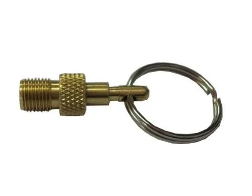 Black Dingo Cycling Products Ventiladapter mit Schlüsselanhänger für Fahrrad, Messing, Universelle Passform