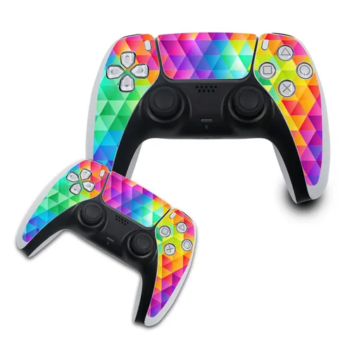Schutzfolie Controller Set Aufkleber Gaming Folie Dreiecke Bunt R140-22