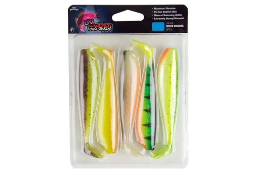 FOX International Kunstköder, Fox Rage Zander Pro Shad 10cm x5 Mixed UV colour Pack Gummifisch Set