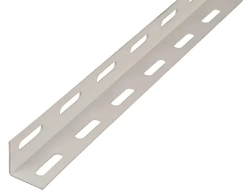 Alberts 432379 Winkelprofil, weiß kunststoffbeschichtet, 2000 mm - Hochwertiges Winkelprofil aus zinkphosphatiertem Stahl, ideal für präzise Anwendungen. Mit einer Länge von 2000 mm und gelochter Ausführung bietet es vielseitige Einsatzmöglichkeiten im Handwerk.