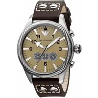 Emporio Armani Herrenuhr Quartz Silber Braun