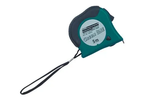 Brüder Mannesmann Werkzeug Bandmass 5 m x 19 mm, Gehäuse grün/schwarz, M80505