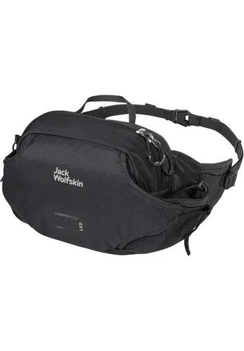 Jack Wolfskin Velo Trail 3 Hüfttasche 3 l grau/schwarz - Robuste 3 l Hüfttasche für Bikepacking, ideal für Abenteuer und Outdoor-Aktivitäten - Farbe: Grau/Schwarz, aus strapazierfähigem 100% Polyamid.