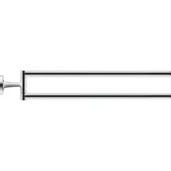 Duravit Handtuchhalter Starck T, zweiarmig, Chrom - Eleganter Handtuchhalter mit 180° Schwenkfunktion, ideal für jedes Badezimmer. Montage durch Bohren oder Kleben möglich, inklusive Befestigungsmaterial und Pflegeanleitung.