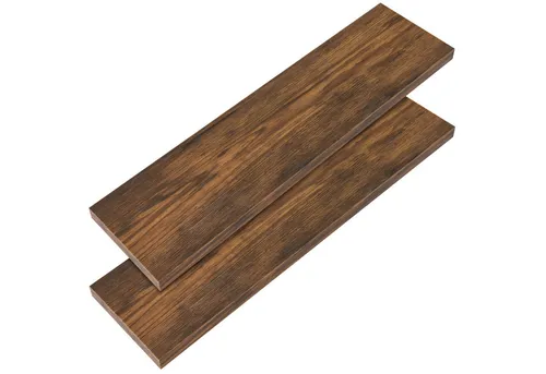 Casaria 2x Wandregal in dunkler Eiche 90cm in braun von Casaria