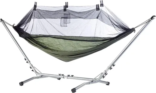 AMAZONAS - Ultra-Light Hängematte Moskito-Traveller Thermo - Hängematten & Hängestühle mit integriertem Moskitonetz und Thermofach für Isomatten, ideal für Trekking-Touren und optimalen Insektenschutz.