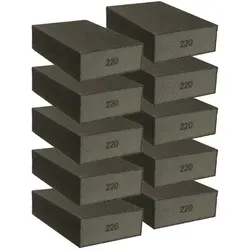 10er Pack Schleifschwamm superfein Korn 220