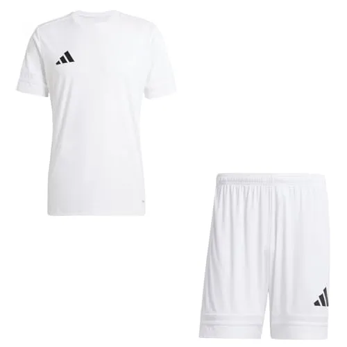 adidas Herren Set Trikot + Hose Squadra 25 White/White/Black XS - Sportliches Trikot-Set mit Trikot und kurzer Hose. Der elastische Bund und die AEROREADY Technologie sorgen für optimalen Komfort und Bewegungsfreiheit. Ideal für Training und Freizeit.