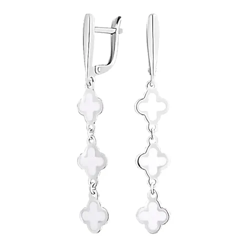 Ohrringe Ohrstecker Hänger Sterlingsilber Emaille Echtschmuck