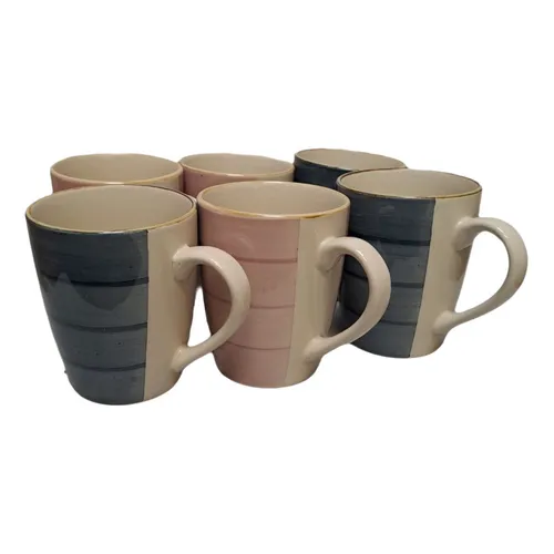 6er Set Tassen Kaffeetassen Becher 350 ml Tee Tasse 50935 Keramik