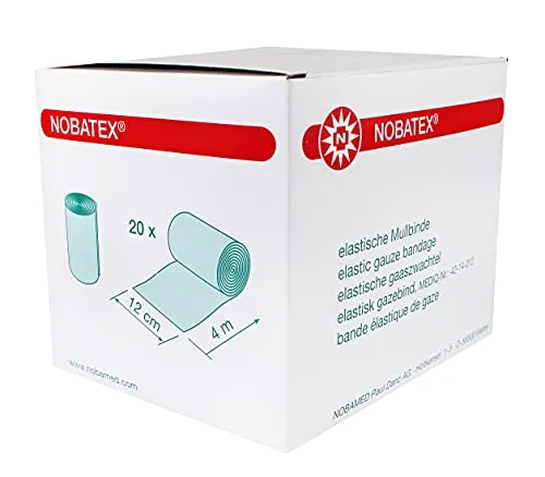 Nobamed elastische Mullbinden Nobatex 20 Stück (12 cm x 4 m)