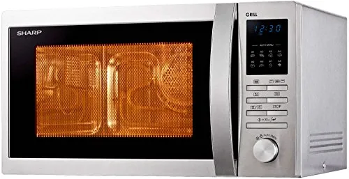 Sharp R722STWE Mikrowelle 900W 25 Liter - Mikrowelle mit 900W und 25 Litern, ideal für schnelles und gleichmäßiges Garen. Mit Grillfunktion für knusprige Ergebnisse und intuitiven Bedienelementen für einfache Nutzung.