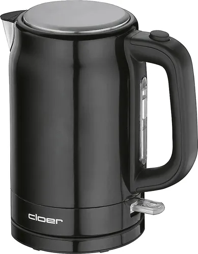 CLOER 4520 Wasserkocher 1,7l schwarz - Wasserkocher 1,7 Liter, 2200 Watt Leistung für schnelles Erhitzen. Mit verriegeltem Sicherheitsdeckel und automatischer Abschaltung für mehr Sicherheit. Modernes Design in Schwarz aus hochwertigem Edelstahl.