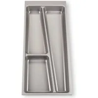 SOTECH ORGA-BOX II Besteckeinsatz 300 mm Höhe 45 mm Silbergrau Für Nobilia Schubladen