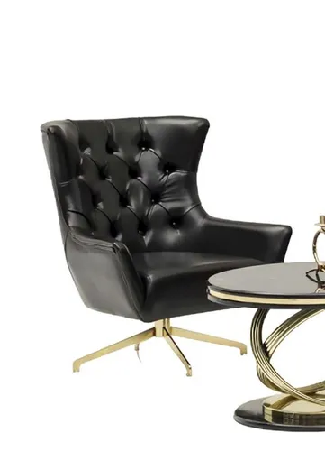 Elegant Relax Sessel Schwarz mit Armlehnen für Wohnzimmer und Arbeitszimmer - Moderner Sessel in Schwarz, ideal für gemütliche Stunden. Mit hochwertigem Kunstlederbezug und 2 Jahren Herstellergarantie, perfekt für jeden Raum.