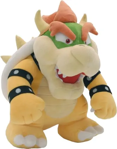 Super Mario: Bowser Teddybär & Kuscheltier - Kuscheltiere - 36cm großer Bowser-Plüsch, offiziell lizenziert von Nintendo, ideal für Mario-Fans und Sammler, weich und detailreich.