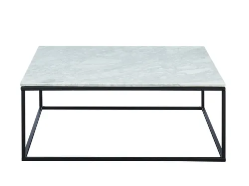 Vente-Unique Couchtisch Aretha, Schwarz, Marmor, 90x35x90 cm – Eleganter Wohnzimmertisch