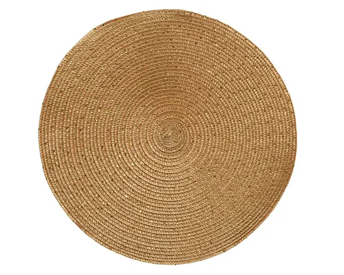 Kaemingk Platzset, Tischset rund 38cm Kunststoff 1 Stück Gold