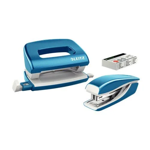 LEITZ Locher und Heftgeräte Set NeXXt WOW blau-metallic von Leitz