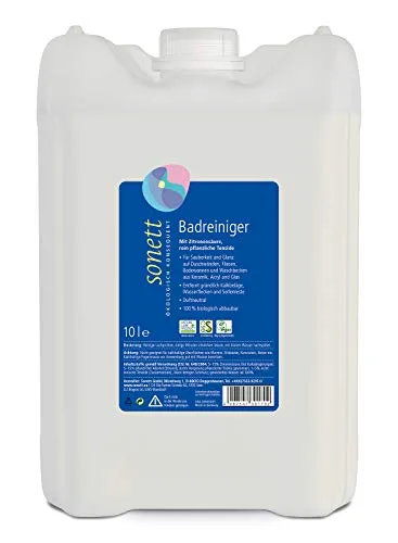 Sonett Bad-Reiniger 10L - Waschmittel für strahlende Sauberkeit in Bad und Dusche, entfernt effektiv Kalk und Seifenreste, 100% biologisch abbaubar und duftneutral.