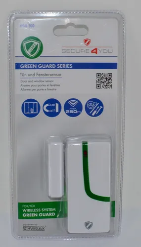 Schwaiger Tür- und Fensterkontakt Green Guard weiß