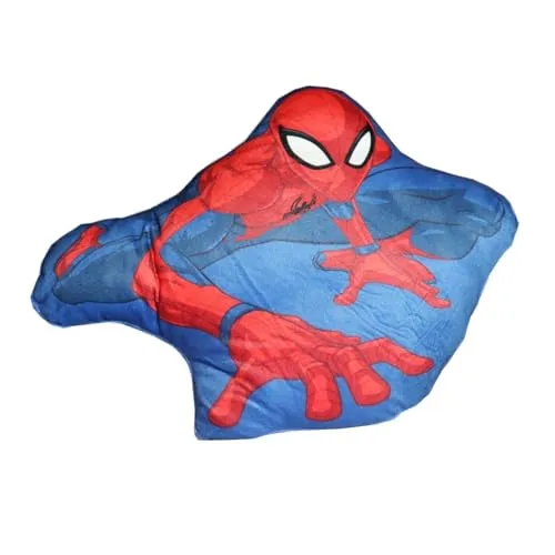 Aymax Marvel Spiderman 3D Mini Kissen 33x27 cm – Superhelden Dekokissen aus Mikrofaser – Kuscheliges Spider-Man Fan-Kissen für Kinderzimmer, Sofa oder Reisen