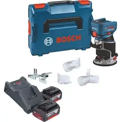 Bosch GKF 18V-8 Akku Kantenfräse mit 2x Akku und Ladegerät