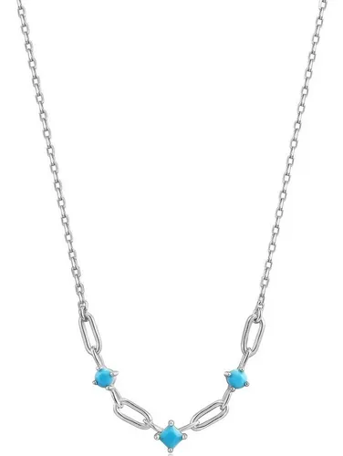 Ania Haie Kette mit Anhänger N033-03H Into the Blue - Modische Damen Halskette aus 925 Sterling Silber, verstellbar von 38 bis 43 cm, ideal für jeden Anlass und verleiht jedem Outfit einen Hauch von Eleganz.