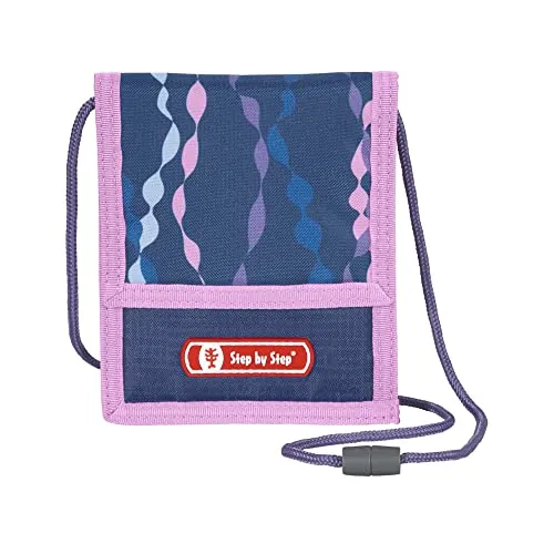 Step by Step Brustbeutel „Mermaid Bella“, blau/rosa, mit Sichtfenster, Münzfach mit Reißverschluss, Schlüsselbefestigung, zum Umhängen, für Mädchen ab der 1. Klasse