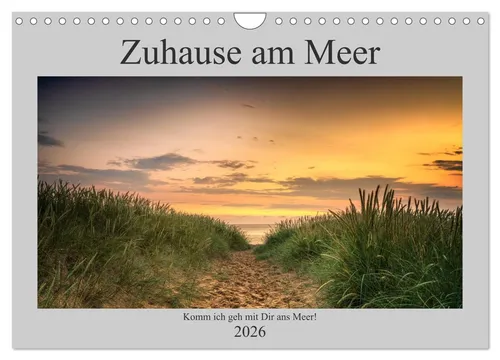 Zuhause am Meer Wandkalender 2026 - CALVENDO - Hochwertiger Fotokalender im DIN A4 Querformat mit 12 beeindruckenden Bildern. Ideal als Geschenk für jeden Anlass und gefertigt aus umweltfreundlichem Papier in Deutschland.