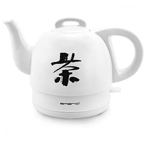 Emerio Wasserkocher, 1.0L, Keramik, weiß, 1500W in weiß von Emerio