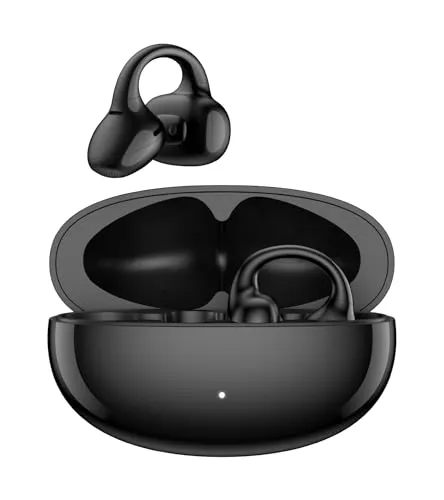 Edifier LolliClip Open-Ear Bluetooth Kopfhörer, Hi-Res LDAC, adAptives ANC, Gesundheitsüberwachung, Raumklang, AustauschBares Design, Mehrpunktverbindung, App-Steuerung, IP56, Schwarz