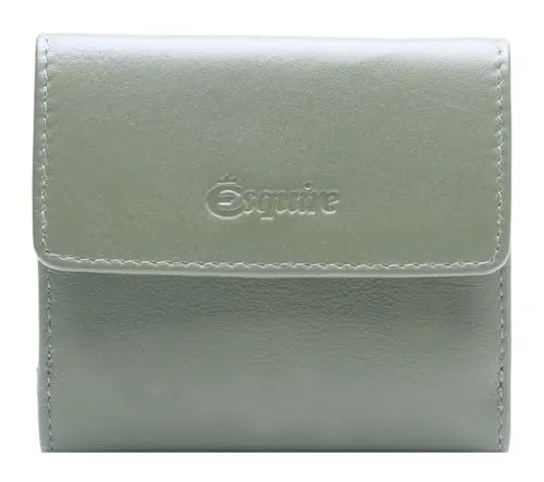 Esquire Geldbörse Peru - Elegante Geldbörse mit RFID-Blocker - Geldbörse aus 100% Leder mit RFID-Blocker für optimalen Schutz, 6 Kartenfächer und stilvolles Design in Olive.