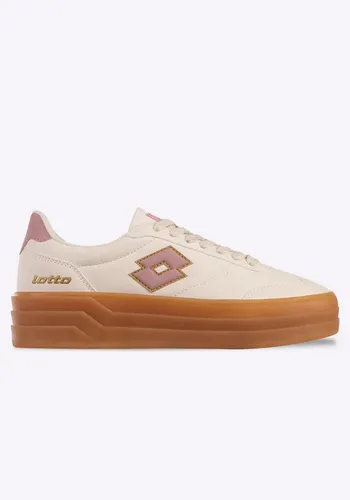 Lotto Damen-Sneaker STACKY RB Beige-Rose - Schnürhalbschuh mit modischem Plateau, ideal für Komfort und Stil im Alltag – perfekt für Stadtbummel und Treffen mit Freunden.