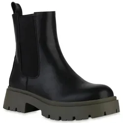 VAN HILL Damen Plateau Boots Stiefeletten von Van Hill