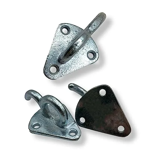 mb-m® 906658 Dreiloch Planenhaken Netzhaken für Anhänger Plane & Anhängernetz (10 Stk.) | langlebige Dreilochplanenhaken Ringhaken aus verzinktem Guss - robuste Dreilochhaken für PKW Anhänger Bordwand