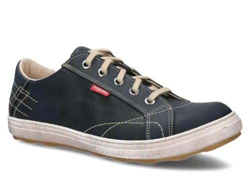 nagaba - Sneaker Herren - Halbschuhe Herren - Echtleder - Flache Schuhe, Sportschuhe, Bequeme Schnürschuhe, für Herbst, Frühling - Lederschuhe für Männer, Jungs - Modell 410 - Dunkelblau - 42