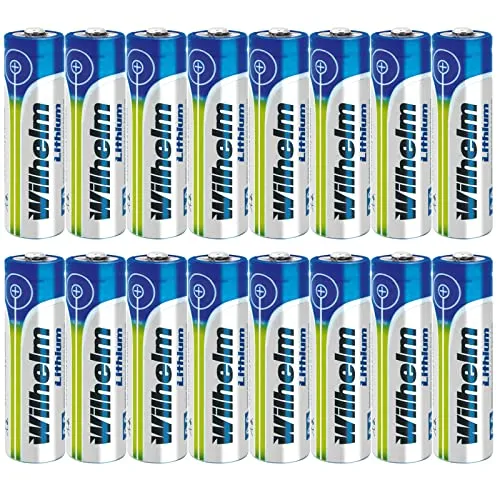Wilhelm Lithium AA Mignon Batterien LR6 1,5V Lithiumbatterie 16 x