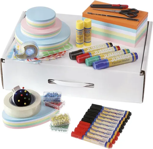 Magnetoplan Moderationskoffer 11000 - Diverse, umfangreiches Trainer Basis Set mit 2826 Teilen für erfolgreiche Moderationen, ideal für Seminare und Schulungen an wechselnden Orten.