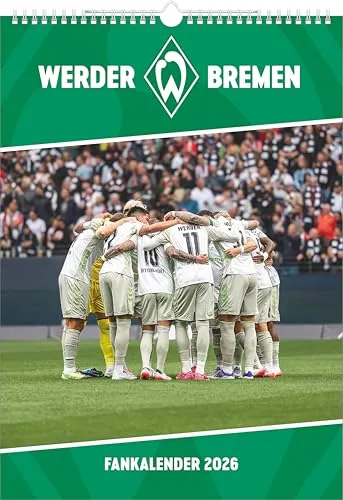 Kalender 2026 Werder Bremen 30 x 42 cm - Jahreskalender für Fans von Werder Bremen, mit hochwertigem Papier und ansprechendem Design, ideal als Geschenkartikel.