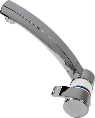 Wasserhahn Mischer Mischbatterie London kompakt mit schwenkbarem Schalter - Die Comet Wasserhahn Mischbatterie in elegantem Weiß/Chrom bietet einen schwenkbaren Auslauf für flexible Nutzung. Die einfache Temperaturregelung und der platzsparende Klappmechanismus machen ihn ideal für jede Küche.