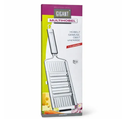 Novabest Gemüsehobel Multihobel mit 2 zusätzlichen Einsätzen - Vielseitiger Küchenschneider aus Edelstahl für präzises Hobeln, Schneiden und Raspeln. Ideal für kreative Gerichte und schnelle Zubereitung von frischen Zutaten.