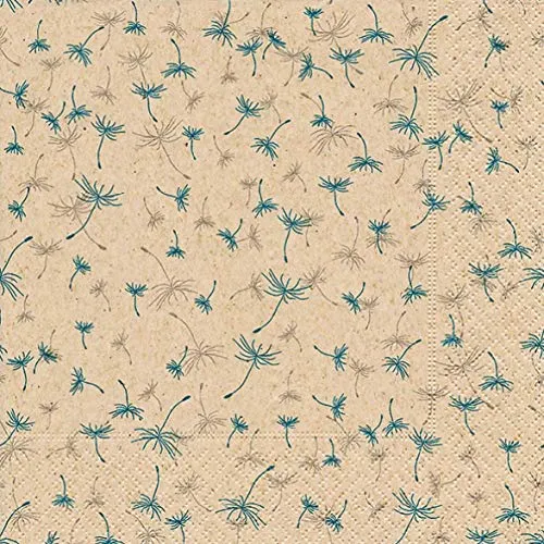 Paper+Design GmbH - umweltfreundliche Servietten | 100% Recycling - Tissue | 25 Lunchservietten 33x33cm | Einwegservietten Dandelion