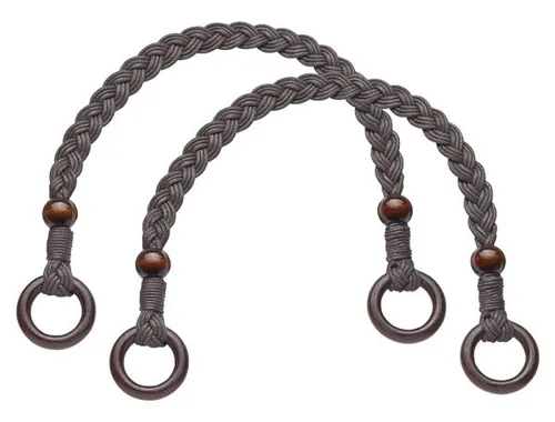Trendybag Taschengriffe braun geflochten 2 Stück ca. 28 cm