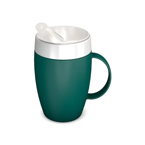 Ornamin Becher mit Trink-Trick mit Schnabelaufsatz, petrol