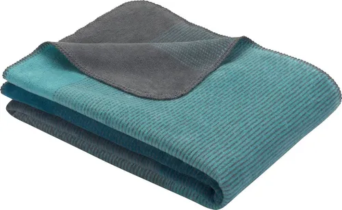 Ibena Toronto Wolldecke 150x200 cm in türkis von IBENA