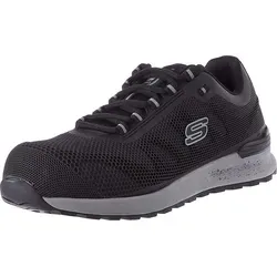 Skechers Herren Bulklin Bragoo Sneaker, Black Kpu Mesh, 40 EU - Herren Industrie & Handwerk Schuhe mit ESD-Zehenschutzkappe, ideal für sichere und komfortable Arbeitseinsätze.