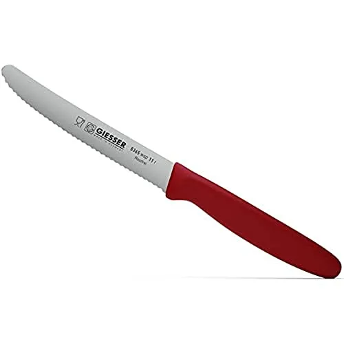 Giesser seit 1776 - Made in Germany - Tomatenmesser rot, Klinge 11 cm, rutschfest, kleines Universalmesser spülmaschinenfest, rostfrei, 10121724C00000810