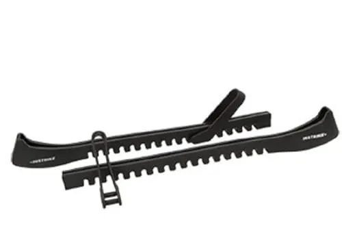 Instrike Kufenschoner hochwertig und schwarz (Paar) für Eishockey und Inlinehockey