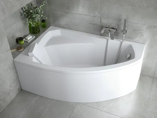 KOLMAN Eckbadewanne Rima 140x90 (Links/Rechts) mit GRATIS Ablaufgarnitur & Füßen